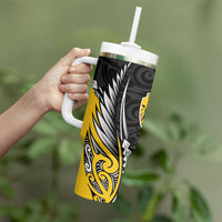 Wellington 2026 Rugby Custom Tumbler With Handle NZ Maori Silver Fern LT14 - Polynesian Pride