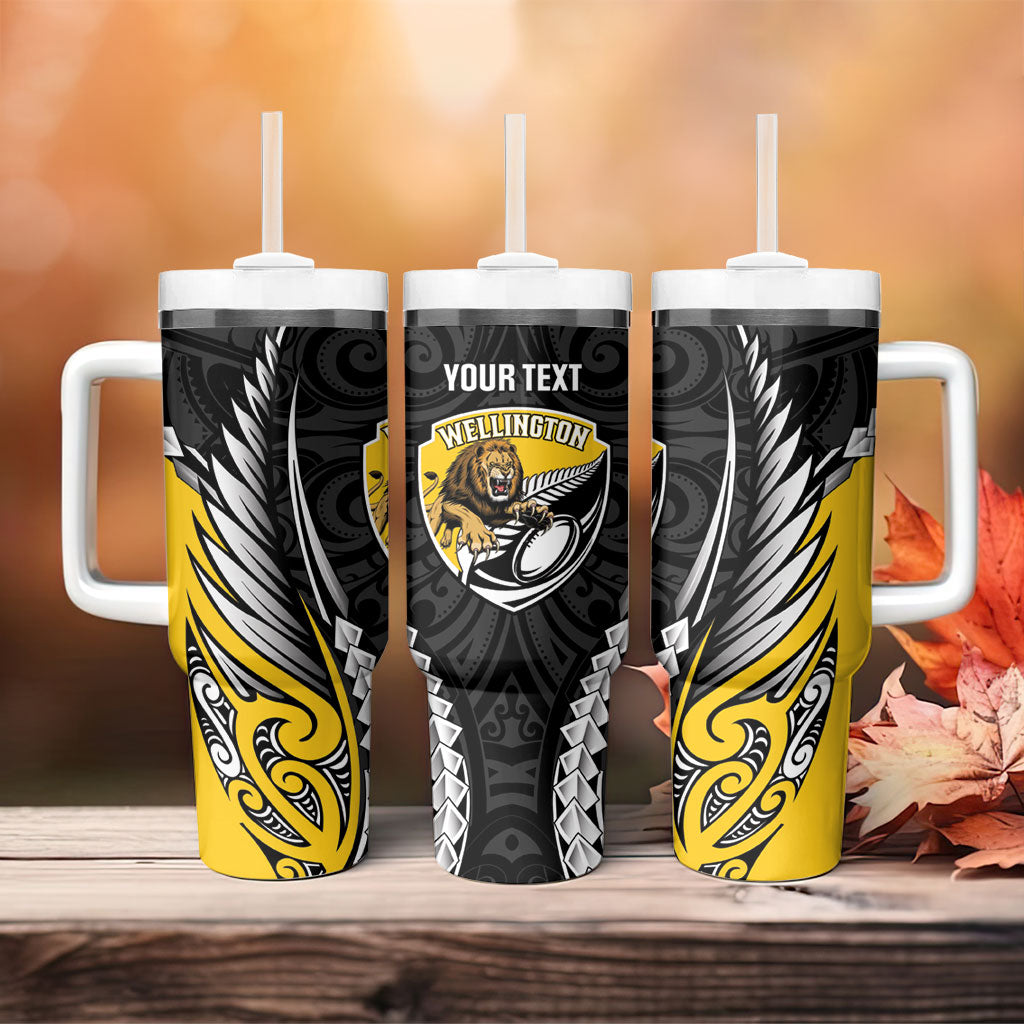 Wellington 2026 Rugby Custom Tumbler With Handle NZ Maori Silver Fern LT14 - Polynesian Pride