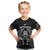 New Zealand Aotearoa Rugby Kid T Shirt NZ Tiki With Maori Fern World Cup Black Version LT14 Black - Polynesian Pride