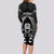 New Zealand Aotearoa Rugby Long Sleeve Bodycon Dress NZ Tiki With Maori Fern World Cup Black Version LT14 - Polynesian Pride