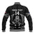 Custom New Zealand Aotearoa Rugby Baseball Jacket NZ Tiki With Maori Fern World Cup Black Version LT14 - Polynesian Pride