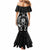 Custom New Zealand Aotearoa Rugby Mermaid Dress NZ Tiki With Maori Fern World Cup Black Version LT14 - Polynesian Pride