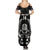 Custom New Zealand Aotearoa Rugby Summer Maxi Dress NZ Tiki With Maori Fern World Cup Black Version LT14 - Polynesian Pride