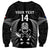 Custom New Zealand Aotearoa Rugby Sweatshirt NZ Tiki With Maori Fern World Cup Black Version LT14 - Polynesian Pride