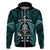 New Zealand Aotearoa Rugby Hoodie NZ Tiki With Maori Fern World Cup Turquoise Version LT14 - Polynesian Pride