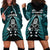 New Zealand Aotearoa Rugby Hoodie Dress NZ Tiki With Maori Fern World Cup Turquoise Version LT14 - Polynesian Pride