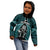 New Zealand Aotearoa Rugby Kid Hoodie NZ Tiki With Maori Fern World Cup Turquoise Version LT14 - Polynesian Pride