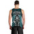 New Zealand Aotearoa Rugby Men Tank Top NZ Tiki With Maori Fern World Cup Turquoise Version LT14 - Polynesian Pride