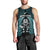 New Zealand Aotearoa Rugby Men Tank Top NZ Tiki With Maori Fern World Cup Turquoise Version LT14 - Polynesian Pride