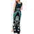 New Zealand Aotearoa Rugby Tank Maxi Dress NZ Tiki With Maori Fern World Cup Turquoise Version LT14 - Polynesian Pride