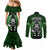 New Zealand Aotearoa Rugby Couples Matching Mermaid Dress and Long Sleeve Button Shirts NZ Tiki With Maori Fern World Cup Green Version LT14 - Polynesian Pride