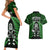 New Zealand Aotearoa Rugby Couples Matching Short Sleeve Bodycon Dress and Hawaiian Shirt NZ Tiki With Maori Fern World Cup Green Version LT14 - Polynesian Pride