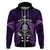 New Zealand Aotearoa Rugby Hoodie NZ Tiki With Maori Fern World Cup Purple Version LT14 - Polynesian Pride