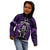 New Zealand Aotearoa Rugby Kid Hoodie NZ Tiki With Maori Fern World Cup Purple Version LT14 - Polynesian Pride