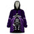 New Zealand Aotearoa Rugby Wearable Blanket Hoodie NZ Tiki With Maori Fern World Cup Purple Version LT14 One Size Purple - Polynesian Pride