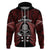 New Zealand Aotearoa Rugby Hoodie NZ Tiki With Maori Fern World Cup Red Version LT14 - Polynesian Pride