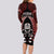 New Zealand Aotearoa Rugby Long Sleeve Bodycon Dress NZ Tiki With Maori Fern World Cup Red Version LT14 - Polynesian Pride