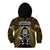 New Zealand Aotearoa Rugby Kid Hoodie NZ Tiki With Maori Fern World Cup Gold Version LT14 - Polynesian Pride