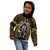 New Zealand Aotearoa Rugby Kid Hoodie NZ Tiki With Maori Fern World Cup Gold Version LT14 - Polynesian Pride