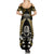 New Zealand Aotearoa Rugby Summer Maxi Dress NZ Tiki With Maori Fern World Cup Gold Version LT14 - Polynesian Pride