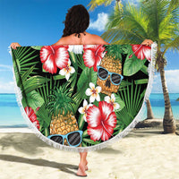 Pineapple Skull Aloha Hawaii Beach Blanket Summer Vibes Tropical Seamless Pattern LT14 - Polynesian Pride