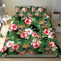 Pineapple Skull Aloha Hawaii Bedding Set Summer Vibes Tropical Seamless Pattern LT14 - Polynesian Pride