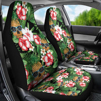 Pineapple Skull Aloha Hawaii Car Seat Cover Summer Vibes Tropical Seamless Pattern LT14 - Polynesian Pride