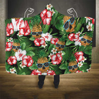 Pineapple Skull Aloha Hawaii Hooded Blanket Summer Vibes Tropical Seamless Pattern LT14 - Polynesian Pride