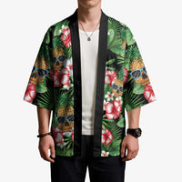 Pineapple Skull Aloha Hawaii Kimono Summer Vibes Tropical Seamless Pattern LT14 - Polynesian Pride