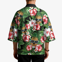 Pineapple Skull Aloha Hawaii Kimono Summer Vibes Tropical Seamless Pattern LT14 - Polynesian Pride