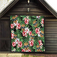 Pineapple Skull Aloha Hawaii Quilt Summer Vibes Tropical Seamless Pattern LT14 - Polynesian Pride