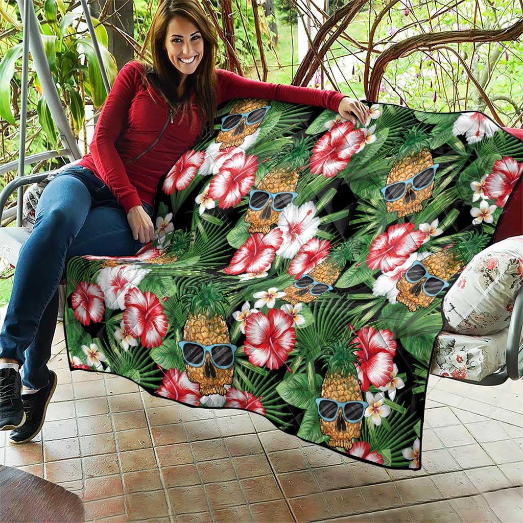 Pineapple Skull Aloha Hawaii Quilt Summer Vibes Tropical Seamless Pattern LT14 - Polynesian Pride