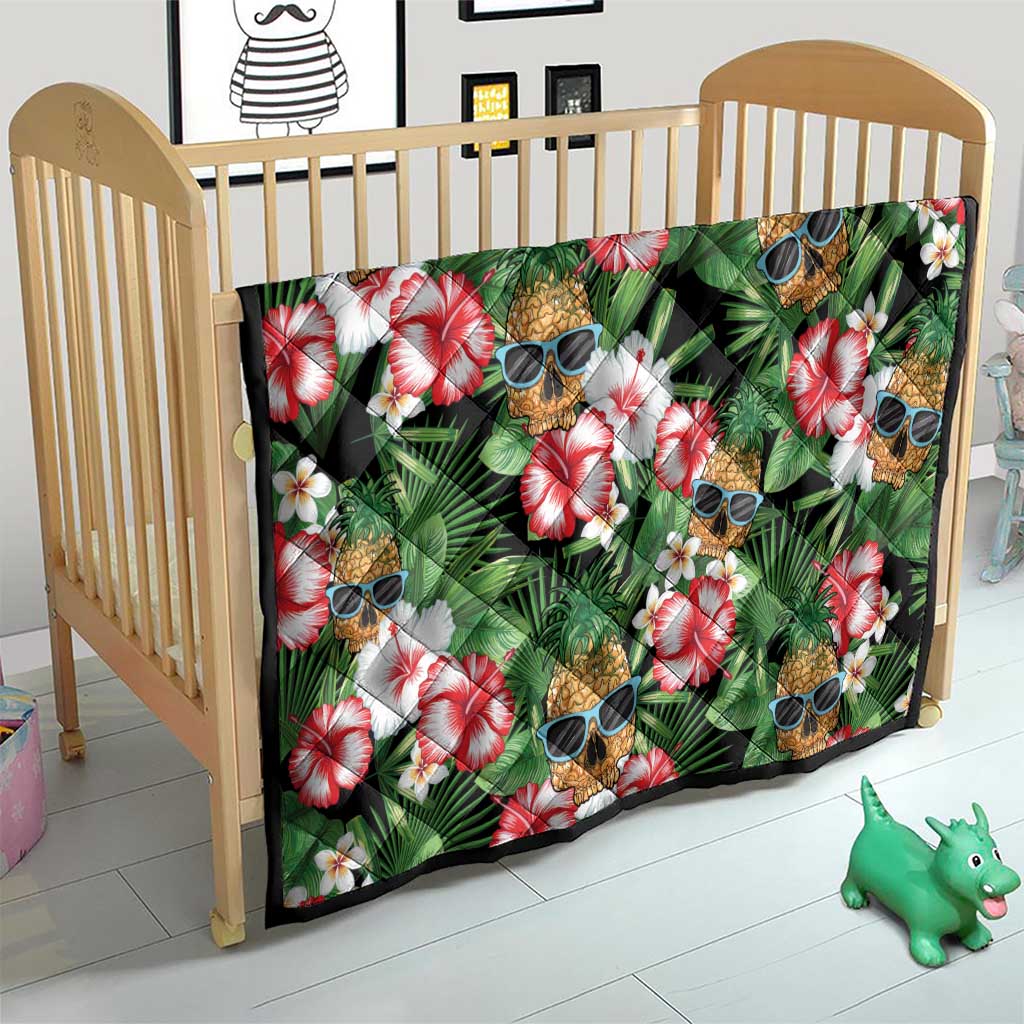Pineapple Skull Aloha Hawaii Quilt Summer Vibes Tropical Seamless Pattern LT14 - Polynesian Pride