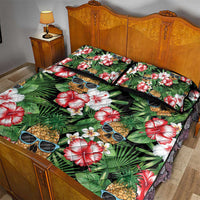 Pineapple Skull Aloha Hawaii Quilt Bed Set Summer Vibes Tropical Seamless Pattern LT14 - Polynesian Pride