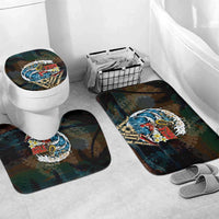 Aloha Hawaii Surfing Skull Bathroom Set Shaka Skeleton Ride The Waves LT14 Mat Set Only (3 pcs) One Size Black - Polynesian Pride