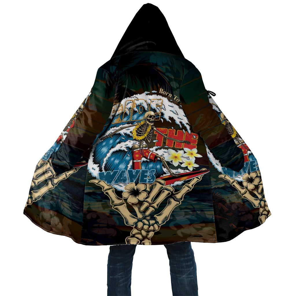 Aloha Hawaii Surfing Skull Cloak Shaka Skeleton Ride The Waves LT14 Unisex Black - Polynesian Pride