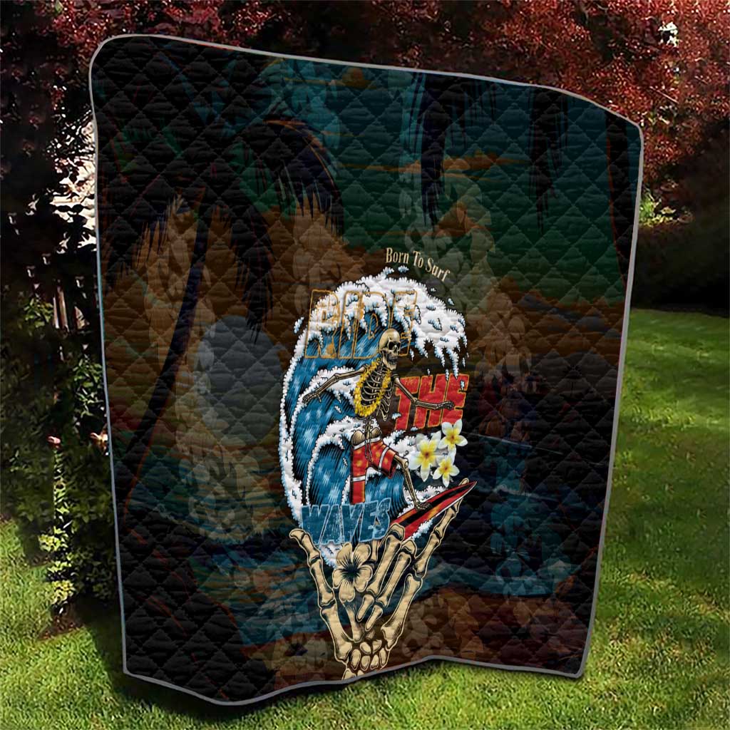 Aloha Hawaii Surfing Skull Quilt Shaka Skeleton Ride The Waves LT14 - Polynesian Pride