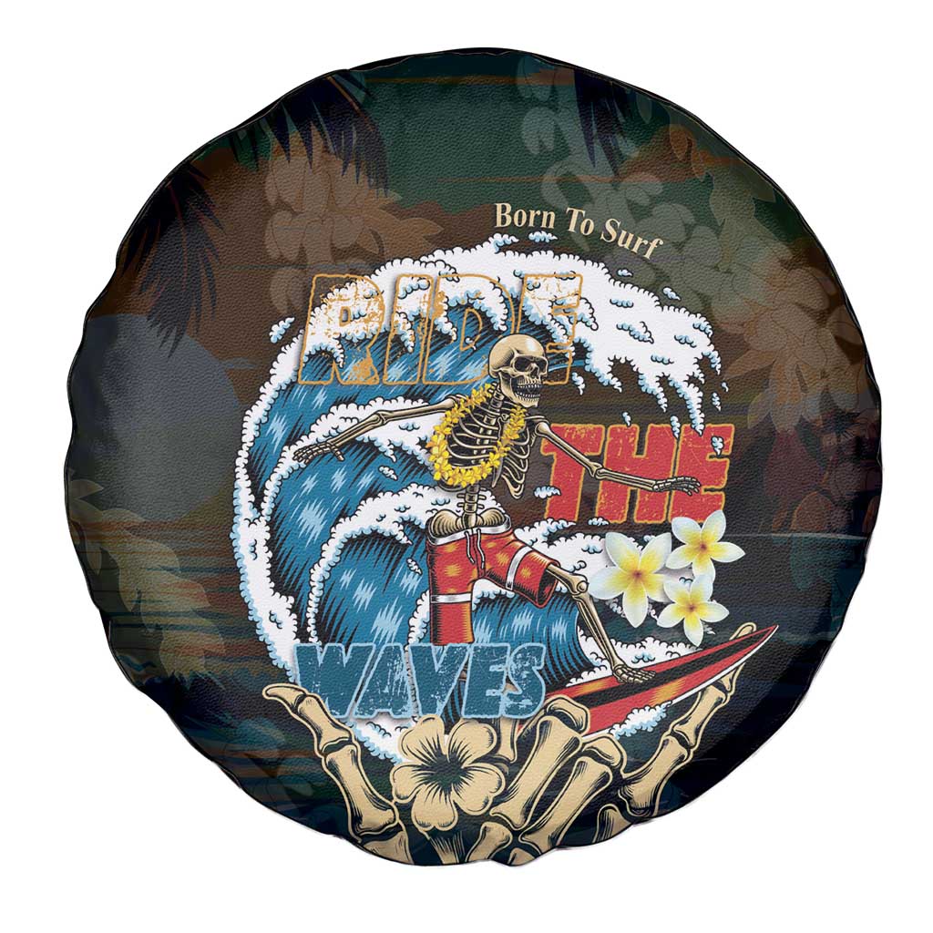 Aloha Hawaii Surfing Skull Spare Tire Cover Shaka Skeleton Ride The Waves LT14 - Polynesian Pride