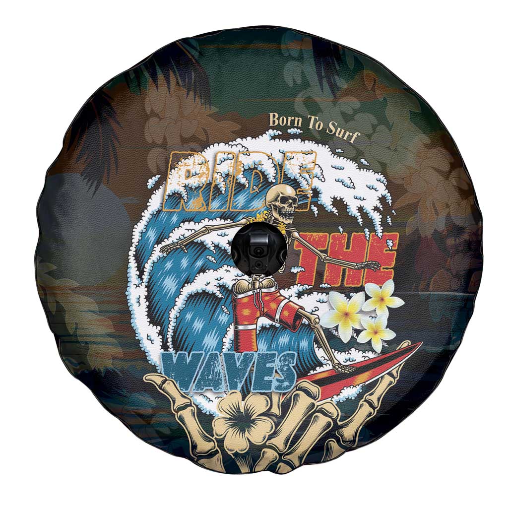 Aloha Hawaii Surfing Skull Spare Tire Cover Shaka Skeleton Ride The Waves LT14 - Polynesian Pride