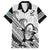 Fiji Tapa Rugby Family Matching Mermaid Dress and Hawaiian Shirt Flying Fijian 2023 World Cup With Dabbing Ball LT14 Dad's Shirt - Short Sleeve White - Polynesian Pride