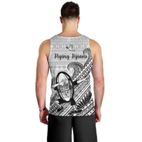Fiji Tapa Rugby Men Tank Top Flying Fijian 2023 World Cup With Dabbing Ball LT14 - Polynesian Pride