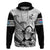 Custom Fiji Tapa Rugby Hoodie Flying Fijian 2023 World Cup With Dabbing Ball LT14 Pullover Hoodie White - Polynesian Pride