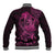 Polynesia Breast Cancer Awareness Baseball Jacket No One Fights Alone Pink Ribbon With Butterfly LT14 - Polynesian Pride