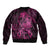 Polynesia Breast Cancer Awareness Bomber Jacket No One Fights Alone Pink Ribbon With Butterfly LT14 - Polynesian Pride