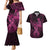 Polynesia Breast Cancer Awareness Couples Matching Mermaid Dress and Hawaiian Shirt No One Fights Alone Pink Ribbon With Butterfly LT14 Pink - Polynesian Pride