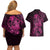 Polynesia Breast Cancer Awareness Couples Matching Off Shoulder Short Dress and Hawaiian Shirt No One Fights Alone Pink Ribbon With Butterfly LT14 - Polynesian Pride