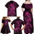 Polynesia Breast Cancer Awareness Family Matching Off Shoulder Long Sleeve Dress and Hawaiian Shirt No One Fights Alone Pink Ribbon With Butterfly LT14 - Polynesian Pride