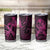 Polynesia Breast Cancer Awareness Tumbler Cup No One Fights Alone Pink Ribbon With Butterfly