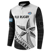 Custom Fiji Rugby Button Sweatshirt Go Champions Fijian Tapa Cloth LT14 - Polynesian Pride