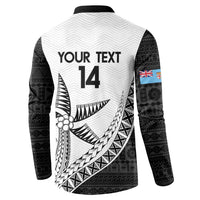 Custom Fiji Rugby Button Sweatshirt Go Champions Fijian Tapa Cloth LT14 - Polynesian Pride